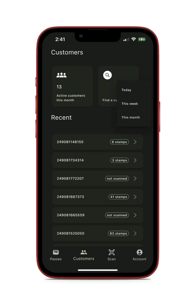 Customer report